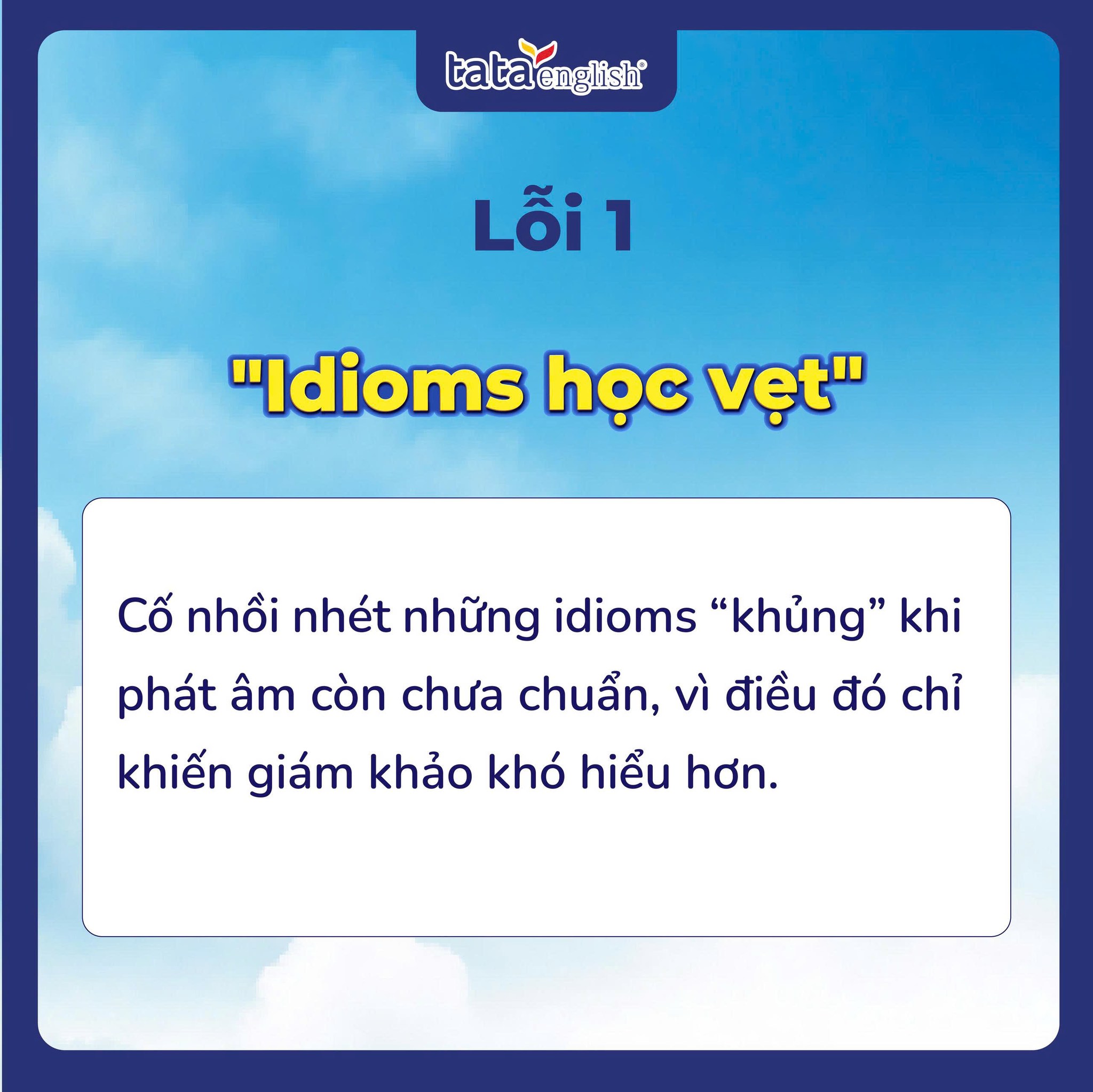 lỗi speaking IELTS