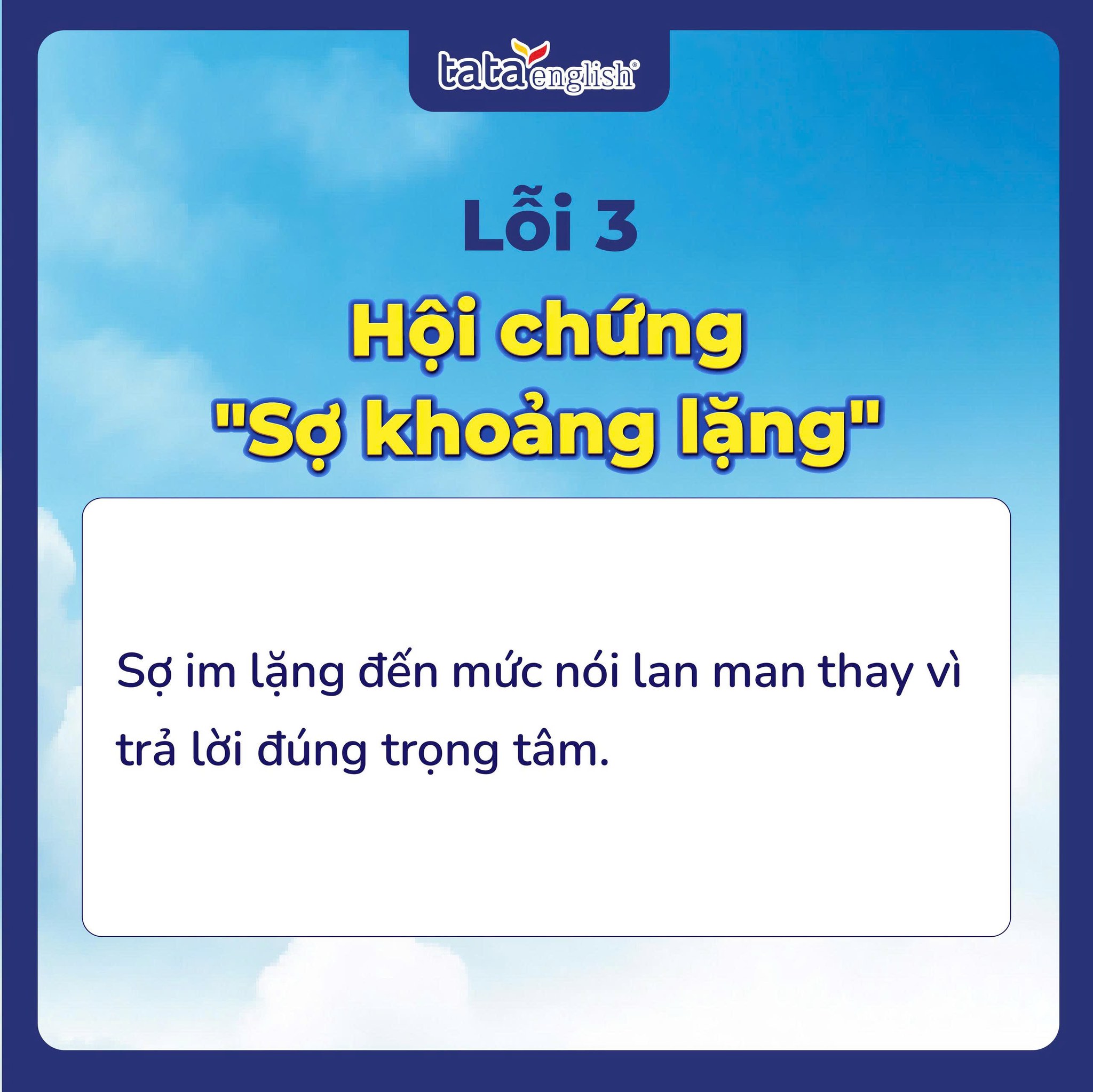 lỗi speaking IELTS 3